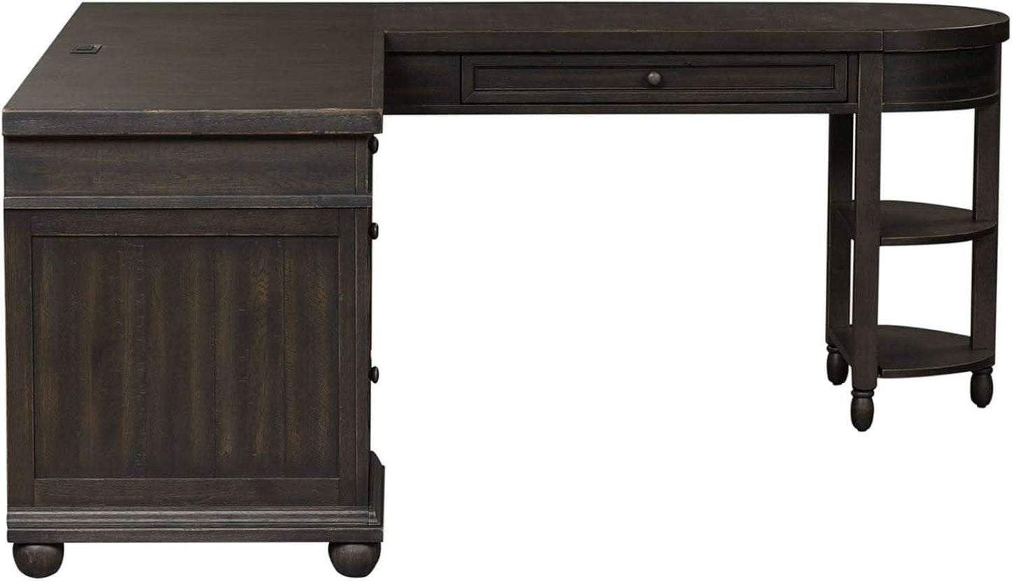 Bureau d'angle contemporain avec tiroir USB intégré