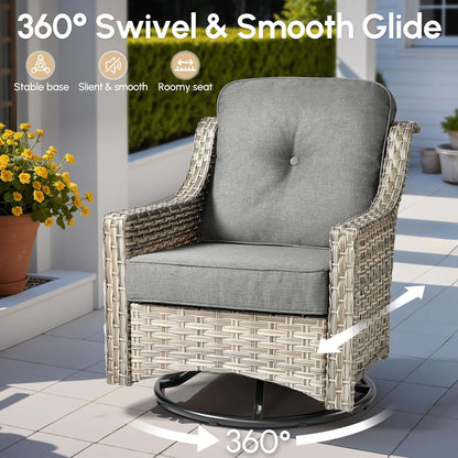 Outdoor Patio Furniture Set with Fire Pit Table-2
