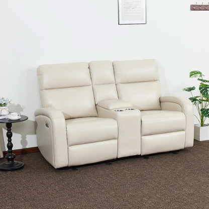 65.7-Inch Zero Wall Recliner Loveseat With Console-1