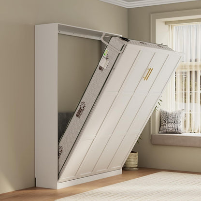 Queen Murphy Bed 85 Inch Wall Bed Frame With Hydraulic-3