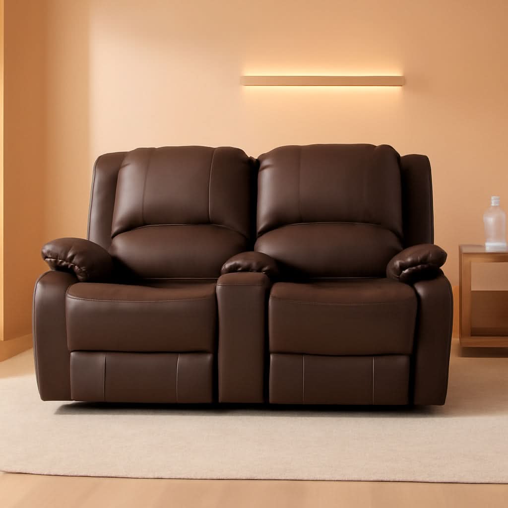 67 Inch Powered RV Wall Hugger Recliner Sofa Mahogany-0