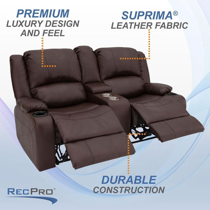 67 Inch Powered RV Wall Hugger Recliner Sofa Mahogany-3