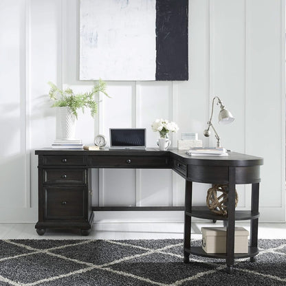 Bureau d'angle contemporain avec tiroir USB intégré