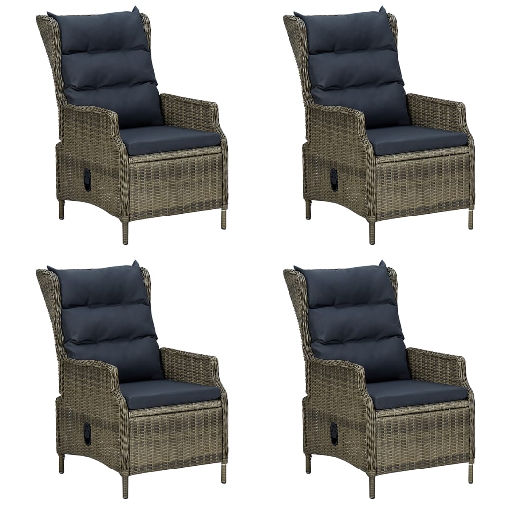 NNEVL 7 Piece Garden Dining Set Brown-2