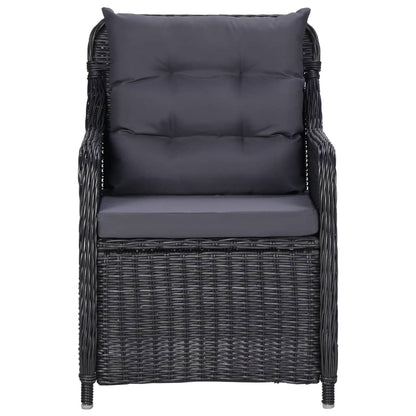 NNEVL 7 Piece Garden Dining Set Black-3