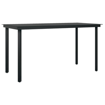 NNEVL 7 Piece Garden Dining Set Black-4