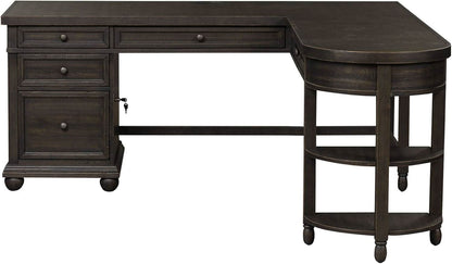 Bureau d'angle contemporain avec tiroir USB intégré
