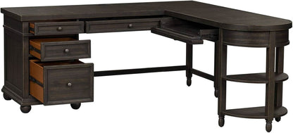 Bureau d'angle contemporain avec tiroir USB intégré