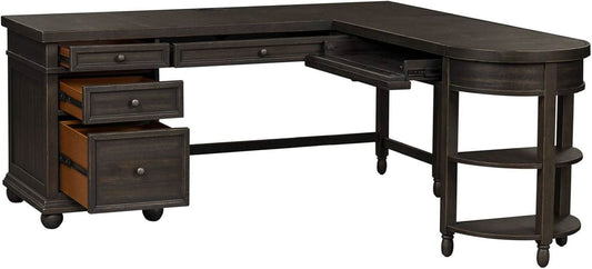 Bureau d'angle contemporain avec tiroir USB intégré