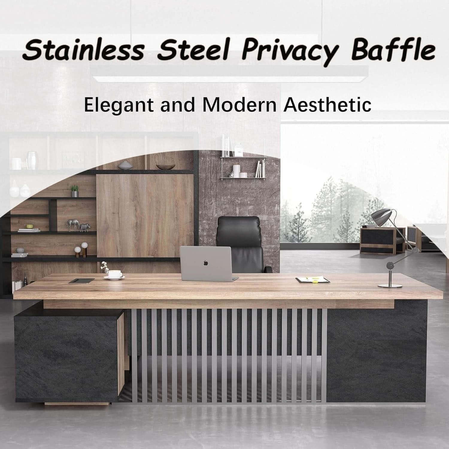 Spacious Executive Desk With Ample Storage Drawers-3