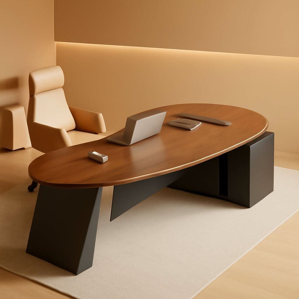 Spacious L Shaped Executive Desk With Side Storage System-0